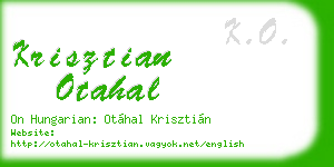 krisztian otahal business card